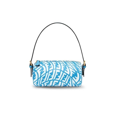 FENDI MINI FF VERTIGO ZIP WRISTLET BAG 8BS050AFL1F1E8L (19*11*8cm)